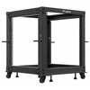 Lanberg Open Rack 12U 600x600-1100 reguliuojamas juoda