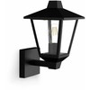 Sieninis šviestuvas Philips Kinno Wall Lights 25W E27 No-bulb, Outdoor wall lighting, Juodas, Metal, IP44, Garden, Patio, I