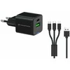 Įkroviklis Conceptronic CONCEPTRONIC Ladegerät 2Port 33W,1xUSB-C,1xUSB-A +3-in-1 sw