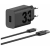 Sieninis Įkroviklis - Motorola TurboPower 33W USB-C su 1m Kabeliu Juodas