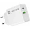 NATEC USB įkroviklis Ribera USB-A+USB-C Maitinimas 20W baltas