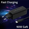„Qoltec 52420“ 90 W „GaN“ itin greitas įkroviklis | 5–20 V | 3–4,5 A | USB-C 3.1