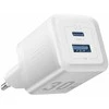 Vention Sieninis įkroviklis, ventiliacija, FEQW0-EU, USB-C + USB-A, 30W/30W, GaN (balta)