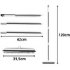 Silikoninė guminė šluota šlavimui su metaline rankena 120 cm