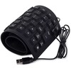 Silikoninė USB klaviatūra, juoda, 35,5x13,5 cm