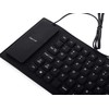 Silikoninė USB klaviatūra, juoda, 35,5x13,5 cm
