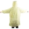 Šiltas oversize XL pledas su gobtuvu, žalia