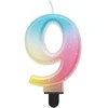 GoDan žvakė numeris 9 ombre pastelinė 8cm SF-OPA9 74946