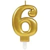 AMSCAN žvakė, aukso numeris 6 - 6, universali