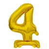 Skaičius B&C Gold Gold Mini folijos balionas su skaičiumi 4, 38 cm