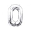 GoDan BALON foliowy Cyfra 0 sebrna 85 cm