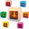 Alarm clock lcd thermometer chameleon luminous
