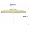 Skėtis nuo saulės Marbueno Balta Poliesteris Aliuminis Ø 270 cm