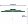 Skėtis nuo saulės Marbueno Žalia Poliesteris Plienas Ø 300 cm