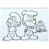 Smurfų kaimo spiralinė A/4 eskizų knygelė su 40 lapų ir lipdukais