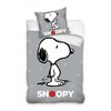 Snoopy pilka patalynės komplektas 140–200 cm, 70 x 90 cm