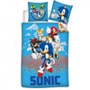 Sonic the Hedgehog Sonic the Hedgehog lenktynių patalynės komplektas 140–200 cm, 63–63 cm mikropluošto