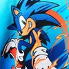 Sonic the Hedgehog Speed paplūdimio rankšluostis pončas 55x110 cm (greitai džiūstantis)
