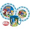 Sonic the Hedgehog vakarienės rinkinys, mikroplastiko rinkinys su 350 ml puodeliu