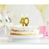 Gimtadienio žvakė numeris 40 metalinė auksinė Party GODAN PF-SCZ40