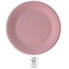 Spalva vienspalvė rožinė, rožinės spalvos popierinė lėkštė, 8 vnt., 20 cm, FSC