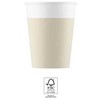Spalva vienspalvė smėlio spalvos, popieriniai puodeliai, 8 vnt. po 200 ml FSC