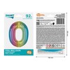 GoDan Foil balionas numeris 0, vaivorykštė Smart, 92 cm
