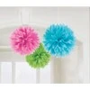 Amscan 18055-90-55, Decorative pom-pom, Mėlyna, Žalias, Rožinė, Round, 40.6 cm, 3 pc(s)