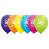 Spalvingi gimtadienio balionai „Happy Birthday“, pastelinių spalvų mišinys, 30 balionų, 6 vnt. pakuotėje, 11 colių (28 cm)