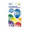 Spalvingi „Su gimtadieniu“ balionai, 6 vnt. pakuotėje, 12 colių (30 cm)