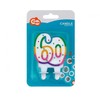 GoDan skaičių žvakė „60“ su taškeliais (8 cm)