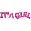 Spalvotas folijos balionas „It's A Girl“, 50 cm