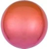 Spalvotas Ombr√© raudonos ir oranžinės spalvos rutulio formos folijos balionas 40 cm
