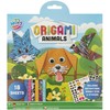 Grafix GYVŪNAI origami rinkinys, 18 raštų + lipdukai, origami popierius, konditerijos knygelė