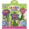 Spalvotos gėlės origami gėlės su aksesuarais