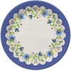 Spalvotos, liaudies siuvinėjimo popierinės lėkštės, 8 vnt., 18 cm