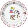 Spalvotos popierinės lėkštės Vienaragio formos, 8 vnt., 22,7 cm