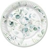 Spalvotų eukalipto šakelių popierinių lėkščių rinkinys, 8 vnt., 18 cm