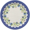Spalvotų liaudies siuvinėjimo popierinių lėkščių rinkinys, 8 vnt., 22,7 cm