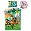 Patalynė bawełniana 140x200 Spirit konie žalia poszewka 70x90 Kids 12 Halantex