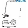 Įkraunama LED lempa su spaustuku PHILIPS DONUTCLIP, 3W, 4000K, 175lm, reguliuojamo ryškumo, rožinė. | Philips