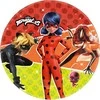 Stebuklingos „Ladybug Kwami“ popierinės lėkštės, 8 vnt., 23 cm