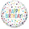 AMSCAN Happy Birthday folijos balionas su taškais