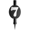 Su gimtadieniu, juodas, juodas, skaičius 7, torto fejerverkas, 12 cm