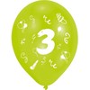 Su gimtadieniu juostelė Su gimtadieniu 3 balionai, 8 vnt. balionų 10 colių (25,4 cm)