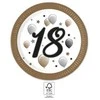 Su gimtadieniu Milestone Su gimtadieniu 18 popierinių lėkščių 8 vnt. 23 cm FSC