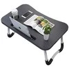 Folding laptop table for bed stand