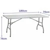 Sulankstomas stalas Marbueno Pilka 70 x 74 x 180 cm