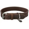 TRIXIE Rustic rieb. odos antkaklis, M 37-44cm/25mm, tams. rudas