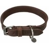 TRIXIE Rustic rieb. odos antkaklis, M 37-44cm/25mm, tams. rudas